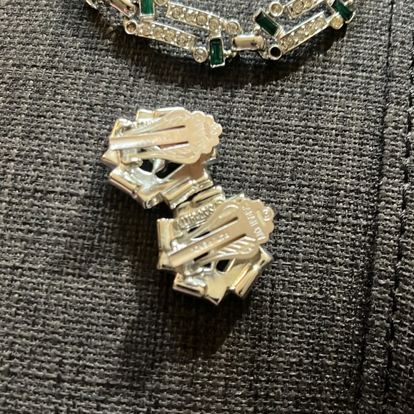 Vintage Sarah Coventry Emerald Ice Bracelet & Earrings Jewelry Set - Picture 2 of 16